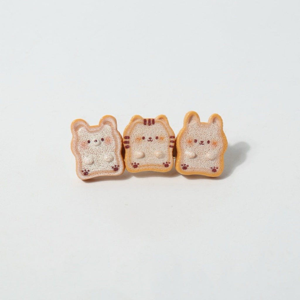 Aesthetic Toast Hair Clips – Kawaii Animal Ins Accessories