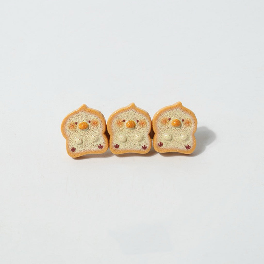 Aesthetic Toast Hair Clips – Kawaii Animal Ins Accessories