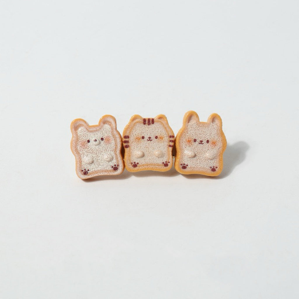 Aesthetic Toast Hair Clips – Kawaii Animal Ins Accessories