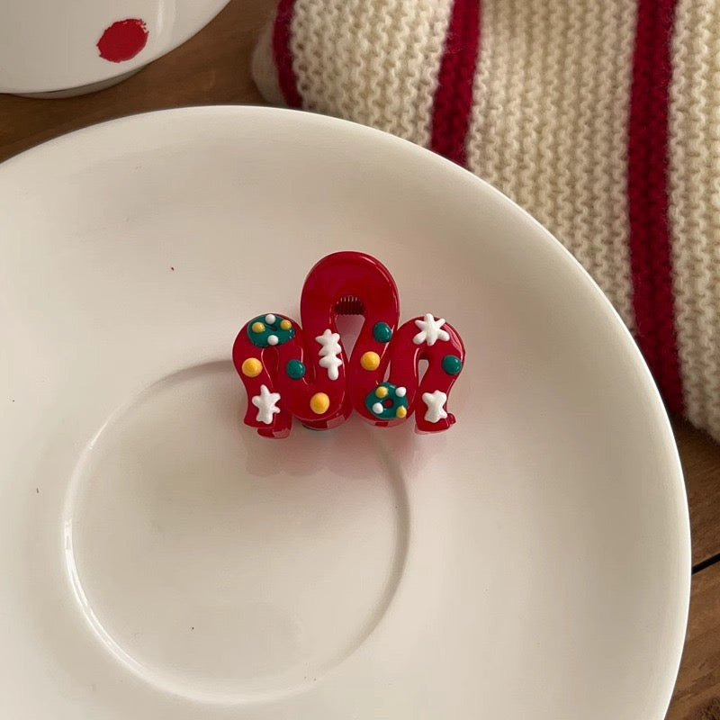 Christmas hairclaws style