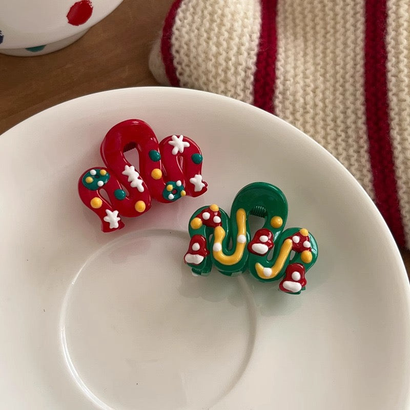 Christmas hairclaws style
