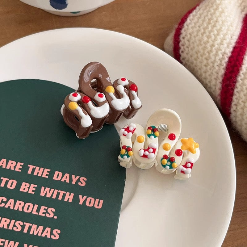 Christmas hairclaws style