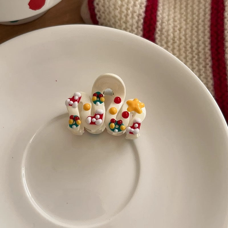 Christmas hairclaws style