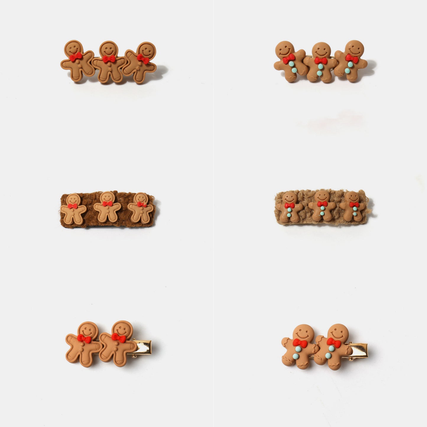 Gingerbread style hairclips