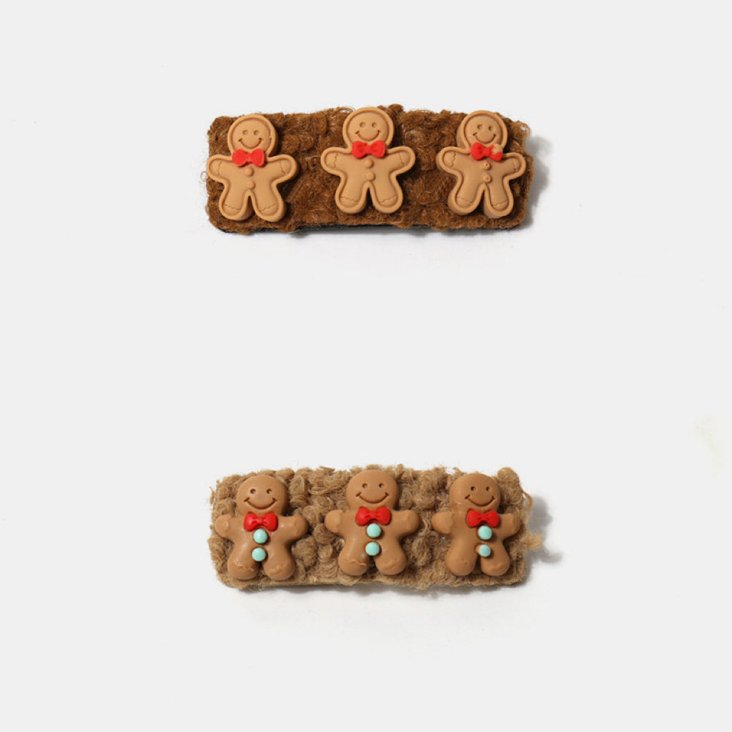 Gingerbread style hairclips
