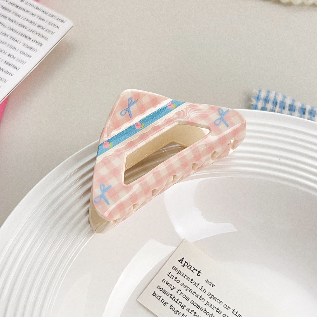 Sweetie girl flowering butterfly hair clawclip