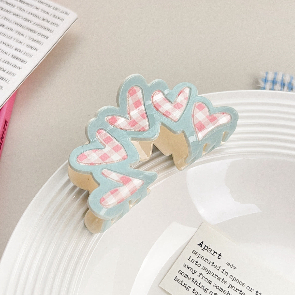 Sweetie girl flowering butterfly hair clawclip
