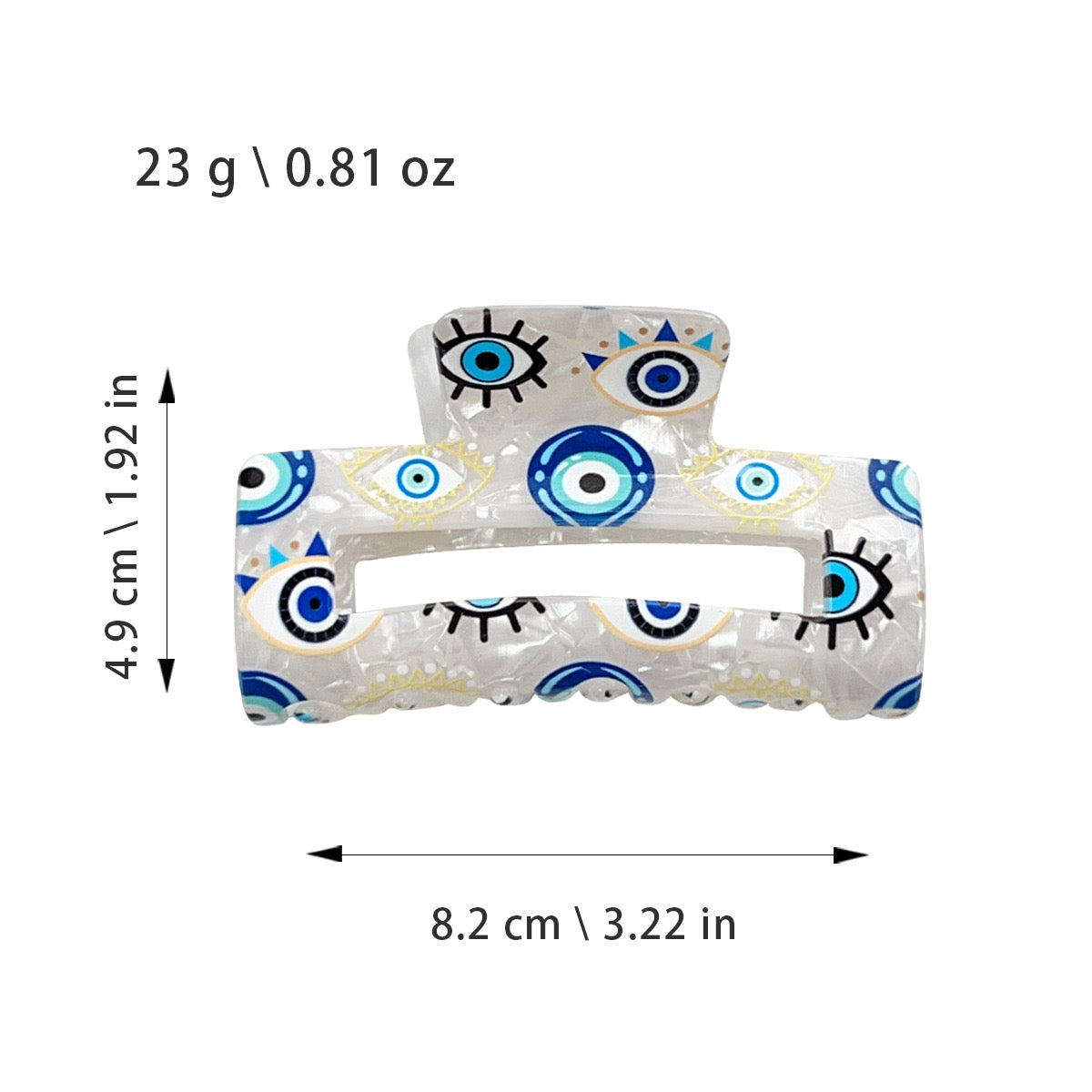 Blue eyes hair clawclip