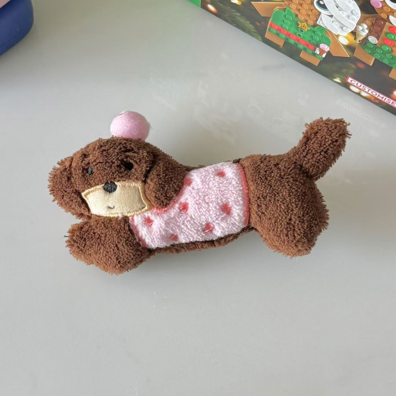 Puppy plush hairclips