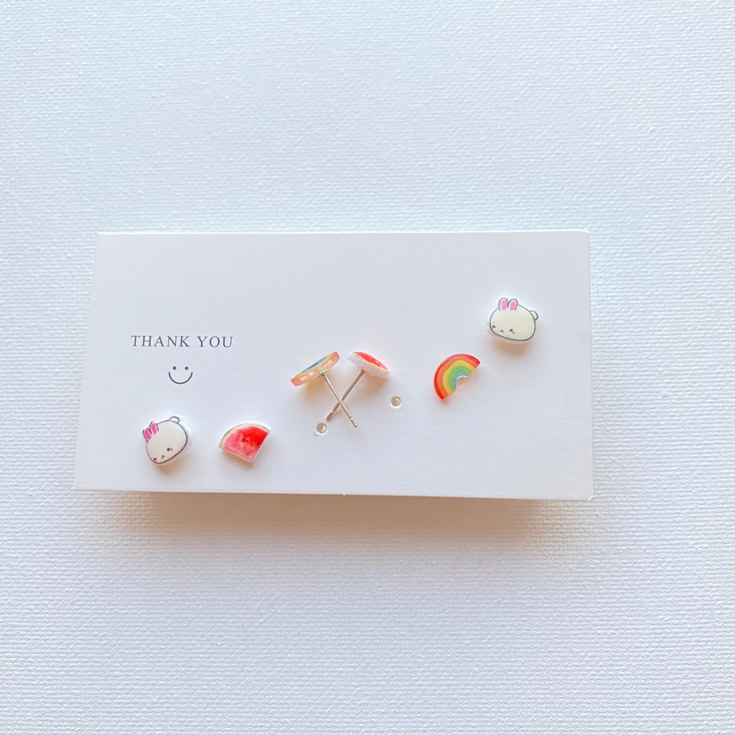 Rabbit stud earring set