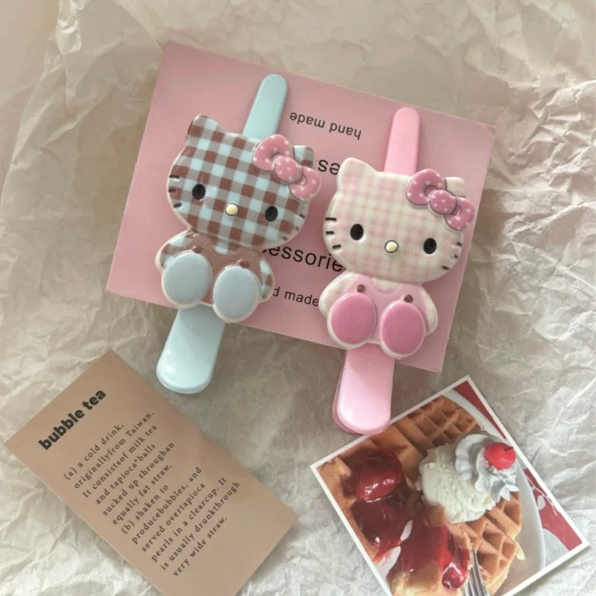 HelloKitty hairclips accessories