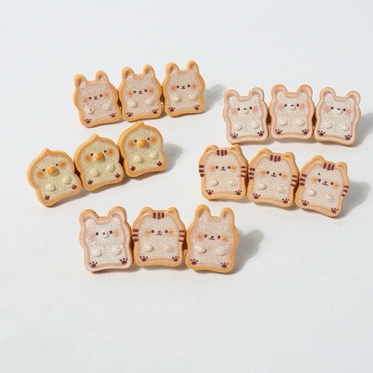Aesthetic Toast Hair Clips – Kawaii Animal Ins Accessories