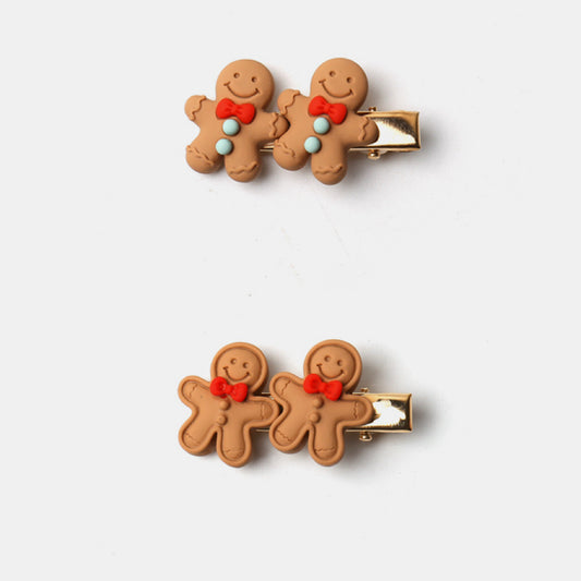 Gingerbread style hairclips