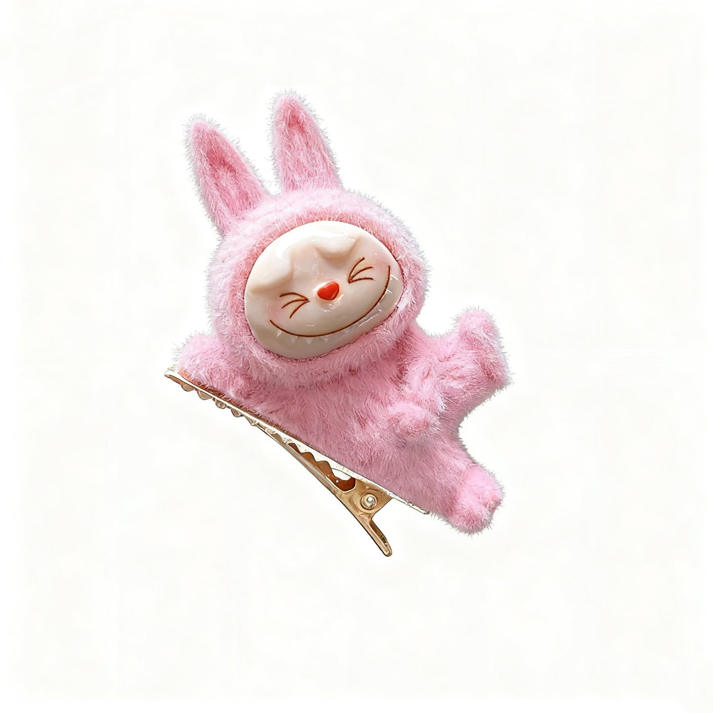 Cartoon Fluffy Labubu Hairpin - Perfect for Cute Outfits & Hairdos