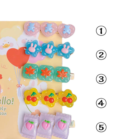 Crystal resin hairclips