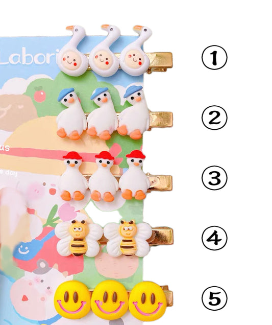 Happy duck hair clip